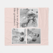 Collage Foto Pastel Roze Best Grandma Gift Fleece Deken (Voorkant (Horizontaal))