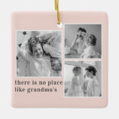 Collage Foto Pastel Roze Best Grandma Gift Keramisch Ornament (Voorkant)