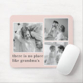 Collage Foto Pastel Roze Best Grandma Gift Muismat (Met muis)