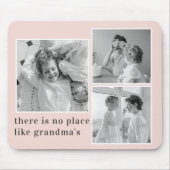 Collage Foto Pastel Roze Best Grandma Gift Muismat (Voorkant)
