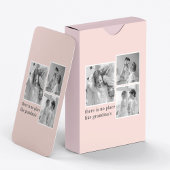 Collage Foto Pastel Roze Best Grandma Gift Pokerkaarten
