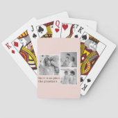 Collage Foto Pastel Roze Best Grandma Gift Pokerkaarten (Achterkant)