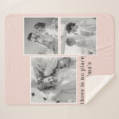 Collage Foto Pastel Roze Best Grandma Gift Sherpa Deken (Voorkant (horizontaal))