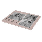 Collage Foto Pastel Roze Best Grandma Gift Snijplank (Hoek)