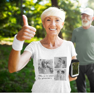 Collage Foto Pastel Roze Best Grandma Gift T-shirt
