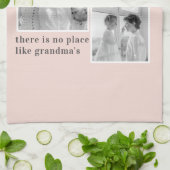 Collage Foto Pastel Roze Best Grandma Gift Theedoek (Gevouwen)