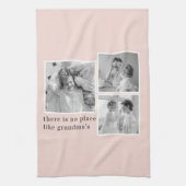 Collage Foto Pastel Roze Best Grandma Gift Theedoek (Verticaal)