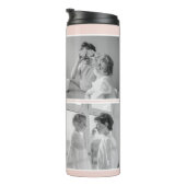 Collage Foto Pastel Roze Best Grandma Gift Thermosbeker (Geroteerd rechts)