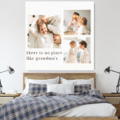 Collage Foto & Quote Best Grandma Gift Canvas Afdruk (Insitu (Slaapkamer))