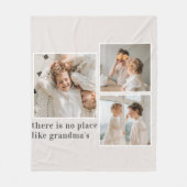 Collage Foto & Quote Best Grandma Gift Fleece Deken (Voorkant)
