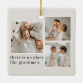 Collage Foto & Quote Best Grandma Gift Keramisch Ornament (Achterkant)