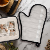 Collage Foto & Quote Best Grandma Gift Ovenwant & Pannenlap Set