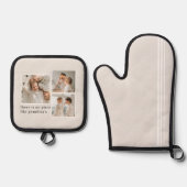 Collage Foto & Quote Best Grandma Gift Ovenwant & Pannenlap Set (Voorkant)