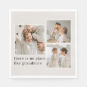 Collage Foto & Quote Best Grandma Gift Servet (Voorkant)