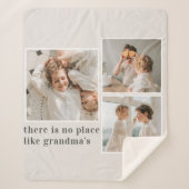 Collage Foto & Quote Best Grandma Gift Sherpa Deken (Voorkant)
