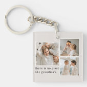 Collage Foto & Quote Best Grandma Gift Sleutelhanger (voorkant)