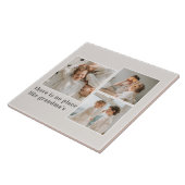 Collage Foto & Quote Best Grandma Gift Tegeltje (Zijkant)