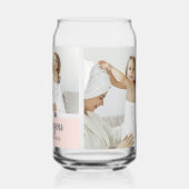 Collage Foto Roze We houden van je oma Best Gift Blikvorm Glas (Achterkant)