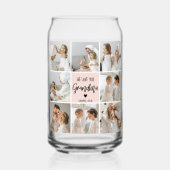 Collage Foto Roze We houden van je oma Best Gift Blikvorm Glas (Achterkant)