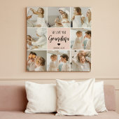 Collage Foto Roze We houden van je oma Best Gift Canvas Afdruk