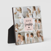 Collage Foto Roze We houden van je oma Best Gift Fotoplaat (Voorkant)