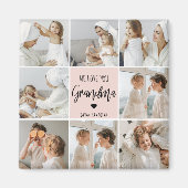 Collage Foto Roze We houden van je oma Best Gift Magneet (Voorkant)