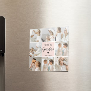 Collage Foto Roze We houden van je oma Best Gift Magneet