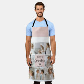 Collage Foto Roze We houden van je oma Best Gift Schort (Gedragen)