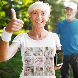 Collage Foto Roze We houden van je oma Best Gift T-shirt