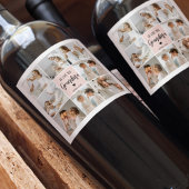 Collage Foto Roze We houden van je oma Best Gift Wijn Etiket