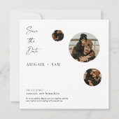 Collage Foto Vierkant Save the Date Uitnodiging (Voorkant)