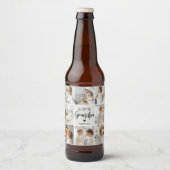 Collage Foto | We houden van je opa Gift Bier Etiket (Voorkant)