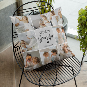 Collage Foto   We houden van je opa Gift Buitenkussen