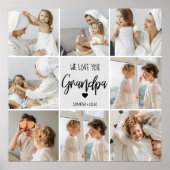 Collage Foto | We houden van je opa Gift Poster (Voorkant)