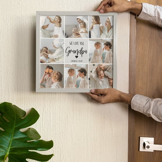Collage Foto | We houden van je opa Gift Poster