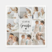 Collage Foto | We houden van je opa Gift Servet (Voorkant)