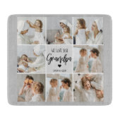 Collage Foto | We houden van je opa Gift Snijplank (Voorkant)