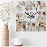 Collage Foto | We houden van je opa Gift Vierkante Klok<br><div class="desc">Collage Foto | We houden van je opa Gift</div>