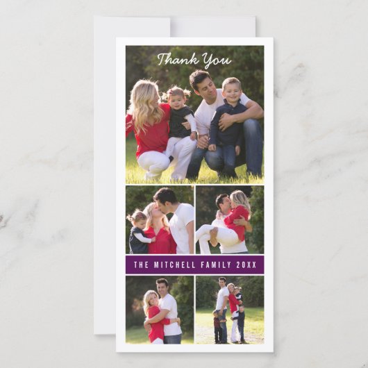 Collage-fotokaart | Aangepaste bedankkaart (Voorkant)