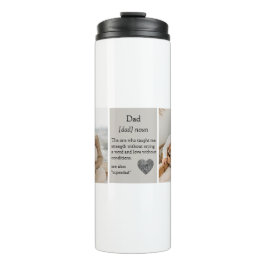 Collage Foto's Beste Gift voor Dad Thermal Tumbler Thermosbeker