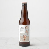 Collage foto's en beste grootmoeder ooit bier etiket (Voorkant)