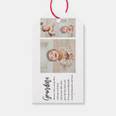 Collage foto's en beste grootmoeder ooit cadeaulabel (Voorkant)