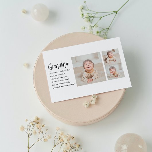 Collage foto's en beste grootmoeder ooit feestdagenkaart