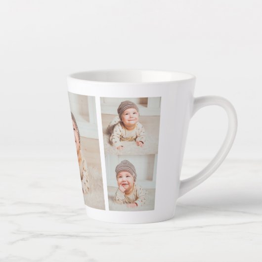 Collage foto's en beste grootmoeder ooit latte mok (Rechts)