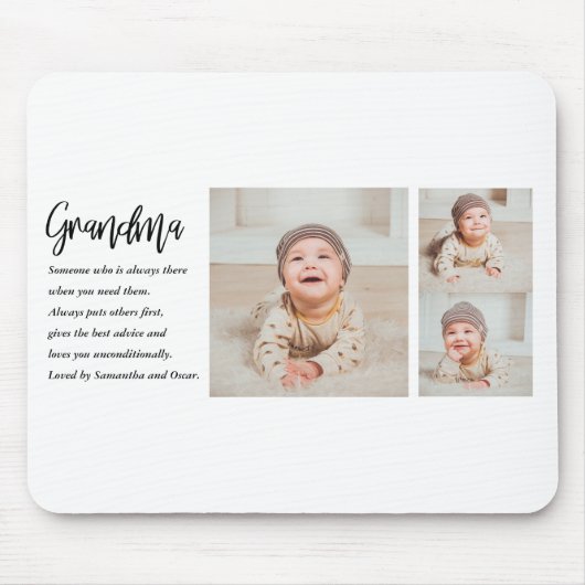 Collage foto's en beste grootmoeder ooit muismat (Voorkant)