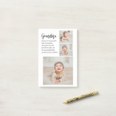Collage foto's en beste grootmoeder ooit post-it® notes (Op bureau)
