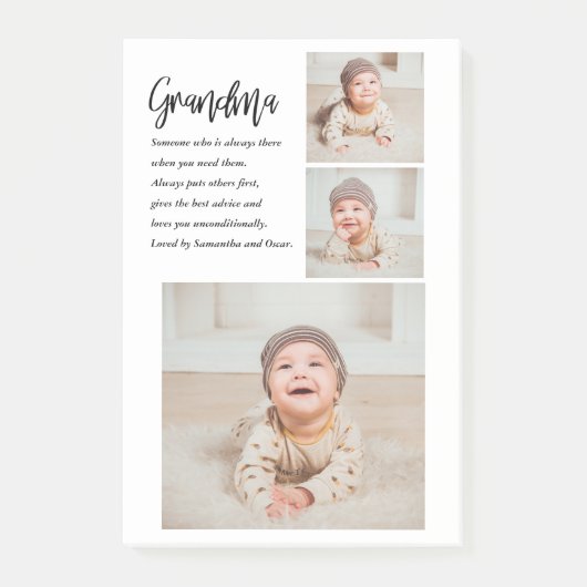 Collage foto's en beste grootmoeder ooit post-it® notes (Voorkant)