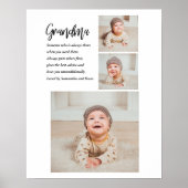 Collage foto's en beste grootmoeder ooit poster (Voorkant)