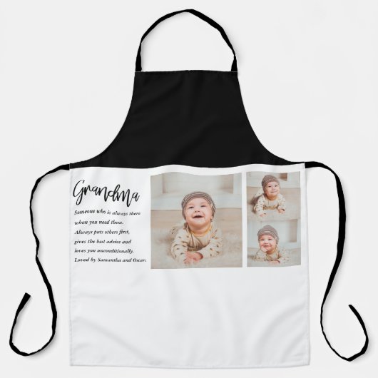 Collage foto's en beste grootmoeder ooit schort (Voorkant)
