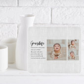 Collage foto's en beste grootmoeder ooit snijplank